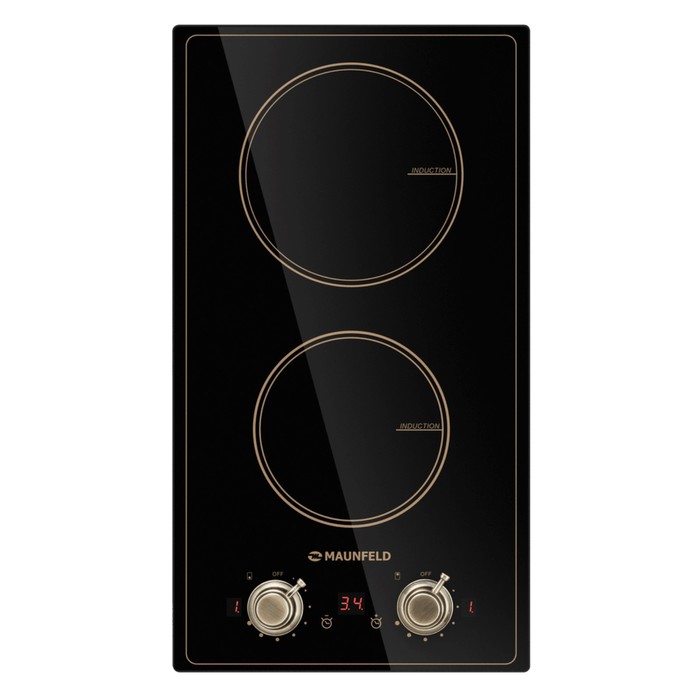 Варочная поверхность MAUNFELD CVI292MBKBR, индукционная, 2 конфорки, чёрная