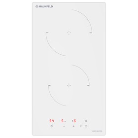 Варочная поверхность MAUNFELD CVI302EXWH, индукционная, 2 конфорки, сенсор, белая 10745547