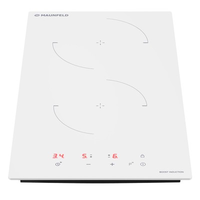 Варочная поверхность MAUNFELD CVI302EXWH, индукционная, 2 конфорки, сенсор, белая