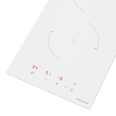 Варочная поверхность MAUNFELD CVI302EXWH, индукционная, 2 конфорки, сенсор, белая