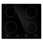 Варочная поверхность MAUNFELD CVI594MBK2, индукционная, 4 конфорки, чёрная 10745561