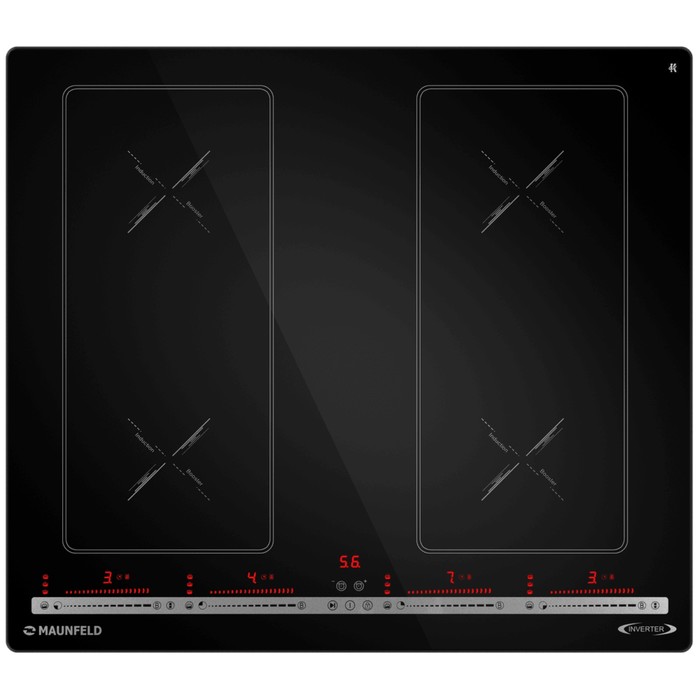 Варочная поверхность MAUNFELD CVI594SB2BKA Inverter, индукционная, 4 конфорки, чёрная - Фото 1
