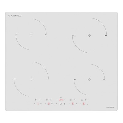 Варочная поверхность MAUNFELD CVI604EXWH, индукционная, 4 конфорки, сенсор, белая