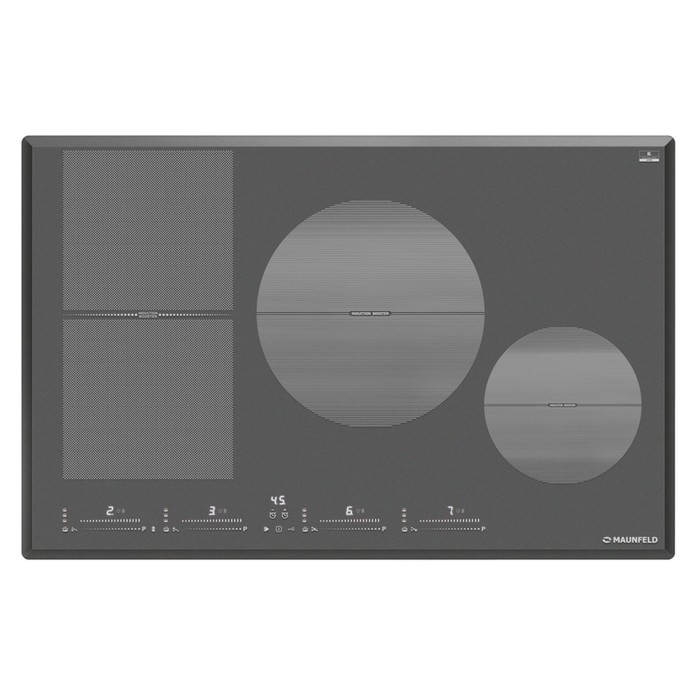 Варочная поверхность MAUNFELD CVI804SFDGR, индукционная, 4 конфорки, сенсор, серая - Фото 1