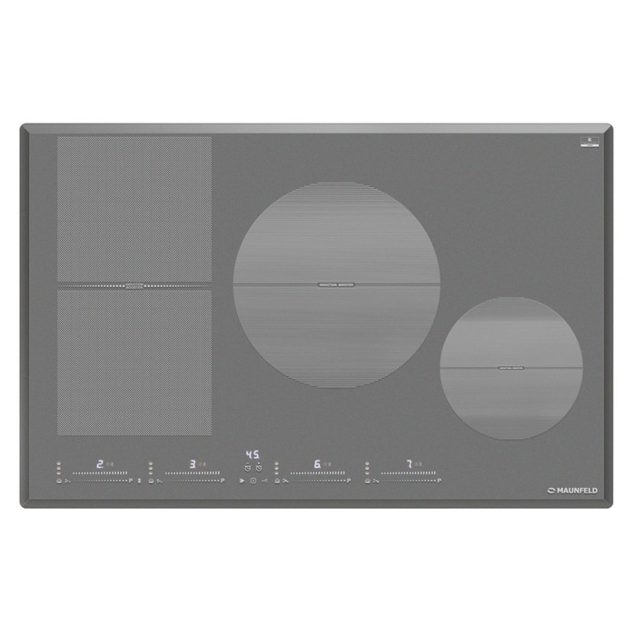 Варочная поверхность MAUNFELD CVI804SFLGR, индукционная, 4 конфорки, сенсор, серая - Фото 1