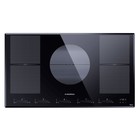 Варочная поверхность MAUNFELD CVI905SFBK LUX, индукционная, 5 конфорок, сенсор, чёрная - Фото 1