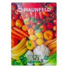 Весы кухонные MAUNFELD MKS-519G03, электронные, до 5 кг, Рисунок "Овощи" - Фото 2