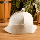 Шапка для бани и сауны «Банщик», шерсть, полиэстер, «Добропаровъ» - Фото 1