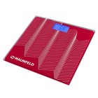 Весы напольные MAUNFELD MBS-183G02, электронные, до 180 кг, от батарейки 1хААА, красные - Фото 1