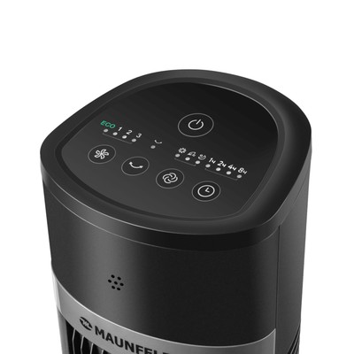 Вентилятор напольный MAUNFELD MTF-1001BR, колонный, 45 Вт, 3 режима, чёрный