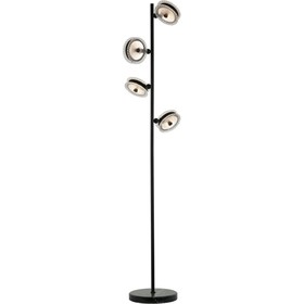 Торшер Stilfort 4012/02/04F Sportu, 4хLED 34Вт, LED, 410х410х1700 мм, 3000К, 2300Лм, цвет чёрный 10733176