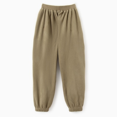 Брюки флисовые для девочки MINAKU: Fleece Soft, светло-зелёные, рост 146 см
