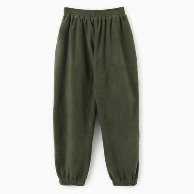 Брюки флисовые для девочки MINAKU: Fleece Soft, зелёные, рост 146 см