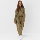 Толстовка флисовая для девочки MINAKU: Fleece Soft, светло-зелёная, рост 170 см - Фото 6