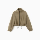 Толстовка флисовая для девочки MINAKU: Fleece Soft, светло-зелёная, рост 170 см - Фото 7