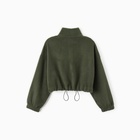 Толстовка для девочки флисовая MINAKU: Fleece Soft, зелёная, рост 146-152 см - Фото 11