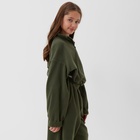 Толстовка флисовая для девочки MINAKU: Fleece Soft, зелёная, рост 152 см - Фото 3