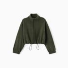 Толстовка флисовая для девочки MINAKU: Fleece Soft, зелёная, рост 152 см - Фото 6