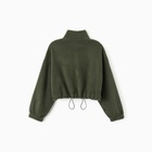 Толстовка флисовая для девочки MINAKU: Fleece Soft, зелёная, рост 152 см - Фото 9