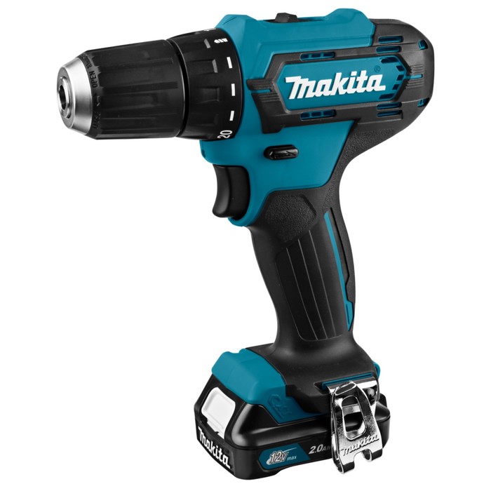 Дрель-шуруповерт Makita DF333DWAE, 12 В, 2х2 Ач, БЗП 10 мм, 450/1700 об/мин, 30/14 Нм, кейс 107462