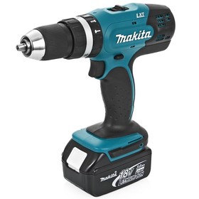 Дрель-шуруповерт Makita DHP453RFE, ударная, 18 В, 2х3 Ач, 400/1300 об/мин, 42/27 Нм, кейс