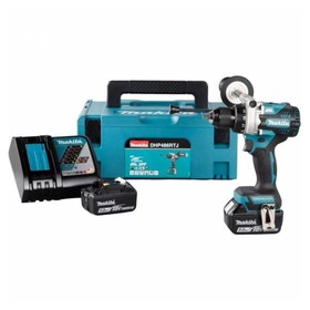 Дрель-шуруповерт Makita DHP486RTJ, ударная, 18 В, 2х5 Ач, БЗП 13 мм, 125/65 Нм, кейс