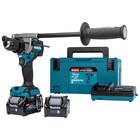 Дрель-шуруповерт Makita HP001GD201, ударная, 40 В, 2х2.5 Ач, БЗП 13 мм, 140/68 Нм, кейс 10746235 - фото 315426890