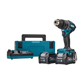 Дрель-шуруповерт Makita HP002GD201, ударная, 40 В, 2х2.5 Ач, 600/2200 об/мин, 65/30 Нм, кейс   10746