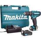 Дрель-шуруповерт Makita HP333DWAE, ударная, 12 В, 2х2 Ач, 450/1700 об/мин, 30/14 Нм, кейс 10746238 - фото 3872608