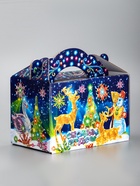 Подарочная новогодняя коробка «Неоновая Инсталляция» Чемоданчик средний 20×12×19 см - Фото 4