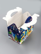 Подарочная новогодняя коробка «Неоновая Инсталляция» Чемоданчик средний 20×12×19 см 10653025