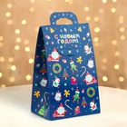 Подарочная коробка новогодняя Сумочка мини «Новогодний арт» 14×10×22.3 см - Фото 2