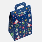 Подарочная коробка новогодняя Сумочка мини «Новогодний арт» 14×10×22.3 см - Фото 4