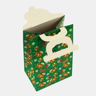 Подарочная коробка новогодняя Сумочка мини «Праздничный грильяж» 14×10×22.3 см - Фото 5