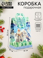 Подарочная коробка новогодняя Сумочка мини «Краски зимы» 14×10×22.3 см - Фото 1