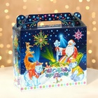 Подарочная коробка новогодняя Чемоданчик малый «Неон.Инсталляция» 17.3×6.5×15 см - Фото 2