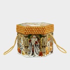 Подарочная коробка новогодняя Шестигранник малый «Новогодний шарм» с веревочными ручками, 210×210×185 мм - Фото 3