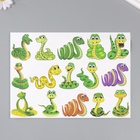 Новогодняя декупажная карта "Змейки", плотность 45 г/м2, формат А4 (комплект 5 шт) - фото 26391325