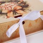 Коробка подарочная новогодняя складная, упаковка, «Олени и снежинки», 16×12×5 см - Фото 2