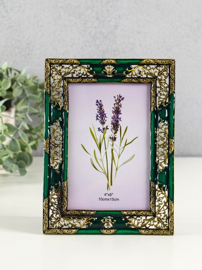 Фоторамка для фото 10×15 см «Кипарис с узорами», эмаль, 1.5×14.8×20 см