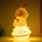 Фигурка светящаяся RISALUX «Заяц со звездой на Сатурне», LED-ночник, 2 Вт, LR44 5×8×13 см - Фото 2