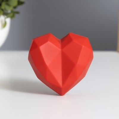 Фигурка светящаяся RISALUX «Игрушечное сердце», LED-ночник, 2 Вт, красный, 3.5×6×6 см