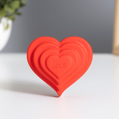 Фигурка световая RISALUX «Большое сердце», 2 Вт, LED-ночник, красный, 3.5×6.5×6 см