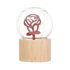 Фигурка светящаяся RISALUX «Роза», LED-ночник, 3×AG10, шар-8 см, 6.5×6.5×11.5 см - Фото 5