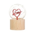 Фигурка светящаяся RISALUX «Влюбленное сердце», LED-ночник, 3×AG10, шар-8 см, 6.5×6.5×11.5 см - Фото 5