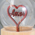 Фигурка светящаяся RISALUX «Сердечко», LED-ночник, 3×AG10, шар-8 см, 6.5×6.5×11.5 см - Фото 3