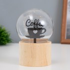 Фигурка светящаяся RISALUX «Люблю кофе», LED-ночник, 3×AG10, шар-8 см, 6.5×6.5×11.5 см - Фото 1
