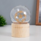Фигурка светящаяся RISALUX «Футбольный мяч», LED-ночник, 3хAG10, шар-8 см, 6.5×6.5×11.5 см - Фото 1