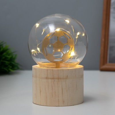 Фигурка световая RISALUX «Футбольный мяч», LED-ночник, 3хAG10, шар-8 см, 6.5×6.5×11.5 см