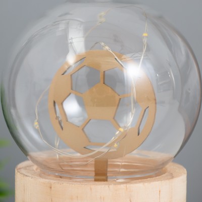 Фигурка световая RISALUX «Футбольный мяч», LED-ночник, 3хAG10, шар-8 см, 6.5×6.5×11.5 см